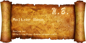 Meltzer Bese névjegykártya